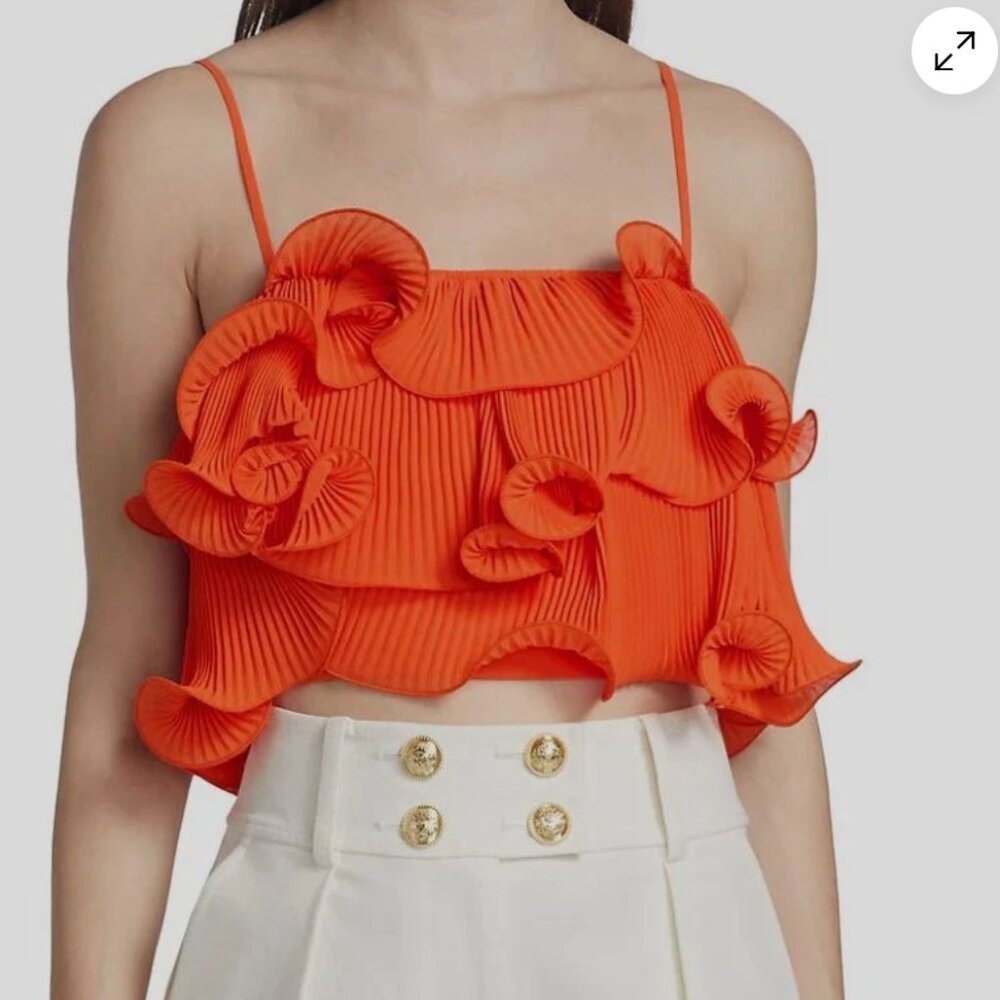 NWT Amur Ruffled Top sz 8